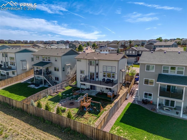 6927 Passing Sky Dr, Colorado Springs, CO 80911 - aerial perspective of suburban area