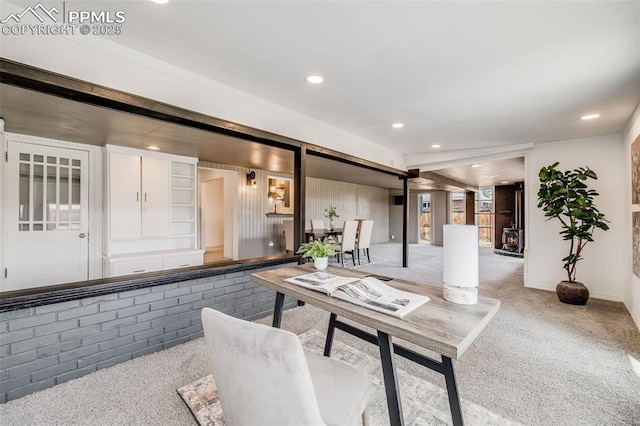 5362 S Cedar St, Littleton, CO 80120 - living room with carpet floors, recessed lighting, and baseboards