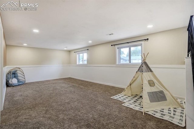 3905 Allgood Dr, Colorado Springs, CO 80911 - rec room with carpet flooring and recessed lighting