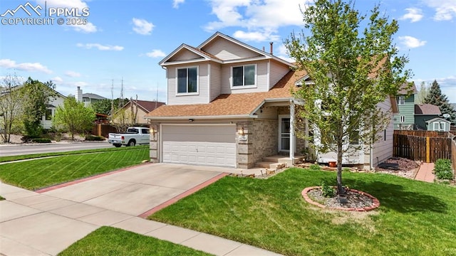 4298 Apache Plume Dr, Colorado Springs, CO 80920 - view of front facade featuring concrete driveway, an attached garage, and a shingled roof