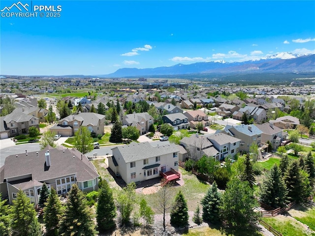 1264 Castle Hills Pl, Colorado Springs, CO 80921 - aerial view of residential area with a mountainous background
