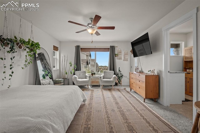 7907 Tremble Pt, Colorado Springs, CO 80908 - bedroom with a ceiling fan