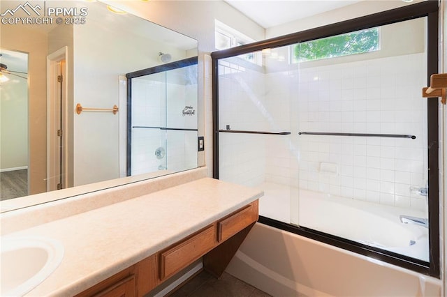 3808 Happy Jack Dr, Colorado Springs, CO 80922 - full bath featuring vanity and enclosed tub / shower combo