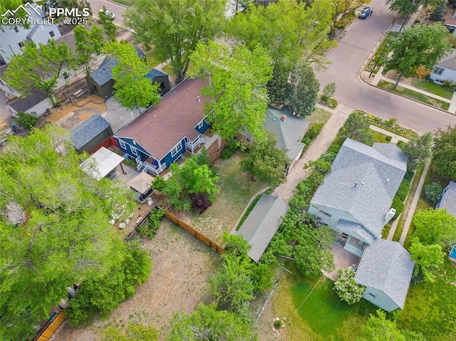 1428 N Prospect St, Colorado Springs, CO 80907 - aerial overview of property's location with nearby suburban area