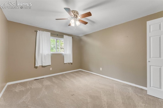 445 Wintery Cir, Colorado Springs, CO 80919 - unfurnished room with carpet, ceiling fan, and baseboards