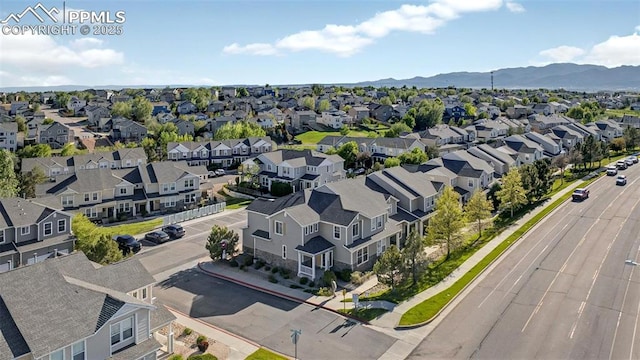 7470 Sandy Springs Pt, Fountain, CO 80817 - aerial perspective of suburban area with a mountain backdrop
