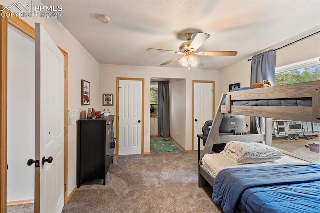 921 Cottonwood Lake Dr, Divide, CO 80814 - carpeted bedroom featuring ceiling fan and baseboards