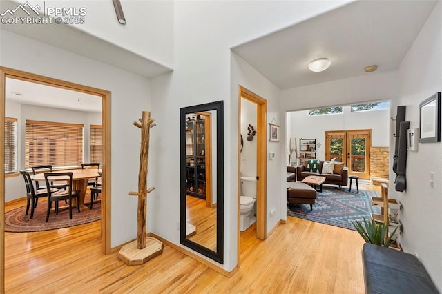 921 Cottonwood Lake Dr, Divide, CO 80814 - hallway with light wood finished floors and baseboards