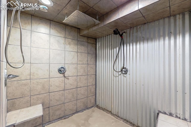 2760 Evergreen Rd, Colorado Springs, CO 80921 - full bath featuring a tile shower and concrete flooring