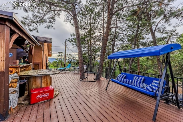 2760 Evergreen Rd, Colorado Springs, CO 80921 - deck with an outdoor living space
