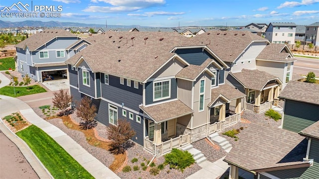 aerial perspective of suburban area