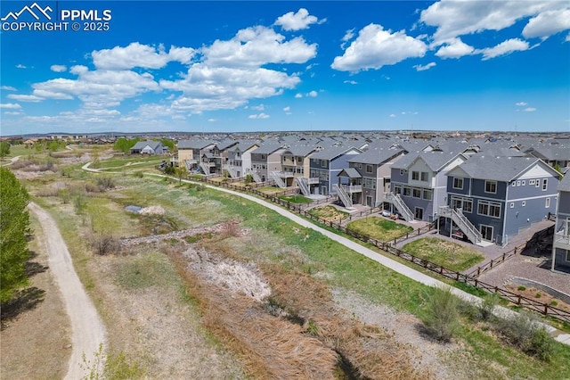 aerial view of residential area
