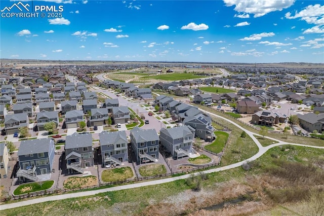 aerial view of residential area