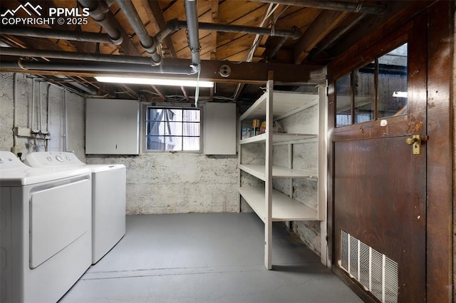 1505 Cheyenne Blvd, Colorado Springs, CO 80906 - below grade area featuring washer and clothes dryer