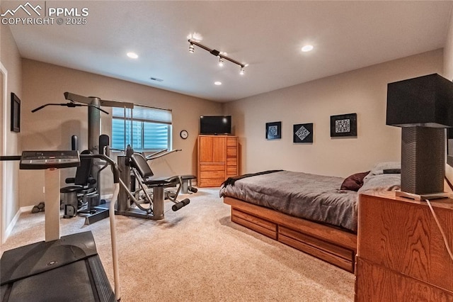 12250 Smoke Bluffs Rd, Peyton, CO 80831 - bedroom with carpet flooring and recessed lighting