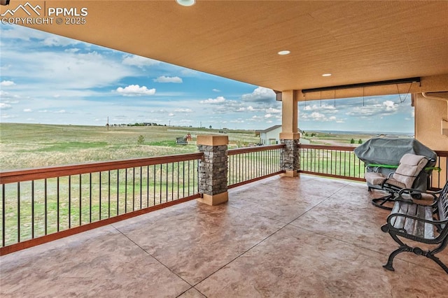 12250 Smoke Bluffs Rd, Peyton, CO 80831 - view of patio featuring a view of countryside and grilling area