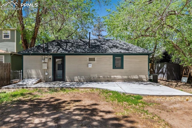 825 N Wahsatch Ave, Colorado Springs, CO 80903 - back of house with fence, a patio area, and central AC unit