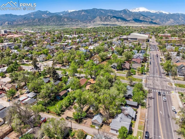 825 N Wahsatch Ave, Colorado Springs, CO 80903 - aerial view of residential area featuring mountains