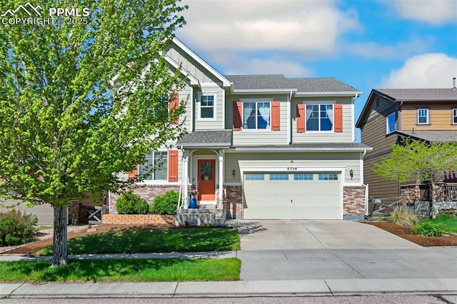 view of front of property with an attached garage and driveway