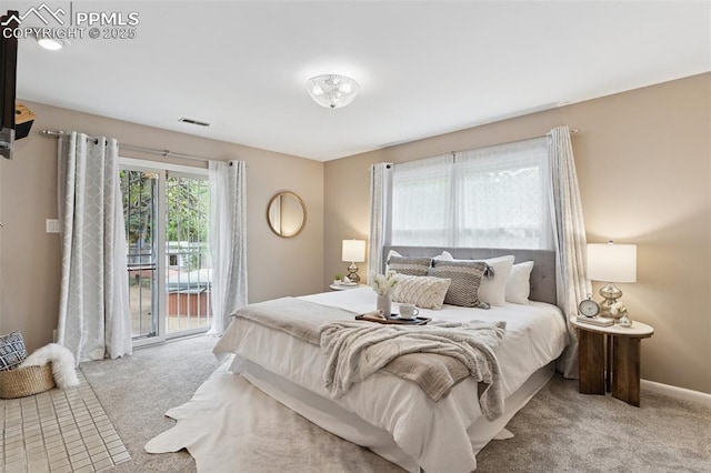 603 Three Eagles St, Colorado Springs, CO 80905 - carpeted bedroom with access to exterior and baseboards