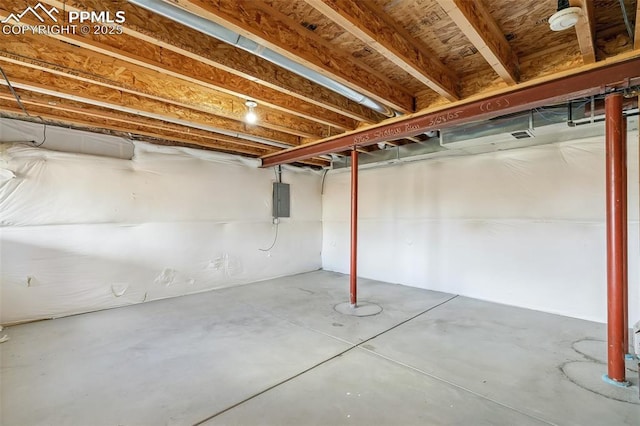 8463 Shadow Run Ln, Fountain, CO 80817 - unfinished below grade area featuring electric panel