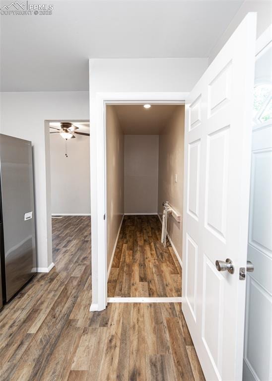 909 E Costilla St, Colorado Springs, CO 80903 - corridor featuring wood finished floors and baseboards