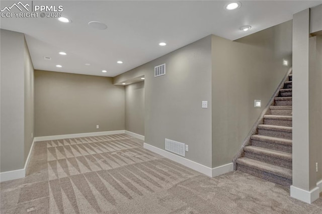 2044 Coldstone Way, Colorado Springs, CO 80921 - finished below grade area with carpet floors, recessed lighting, and baseboards