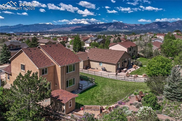 2044 Coldstone Way, Colorado Springs, CO 80921 - aerial view of residential area featuring a mountainous background