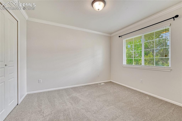 9524 Pinebrook Way, Colorado Springs, CO 80920 - carpeted spare room featuring crown molding and baseboards