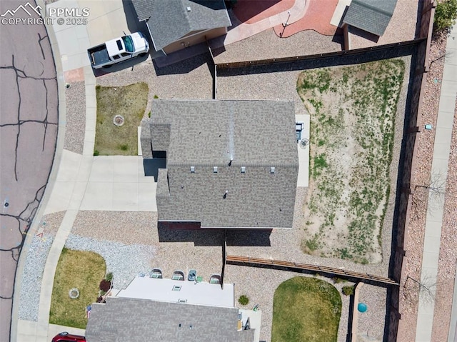 view from above of property
