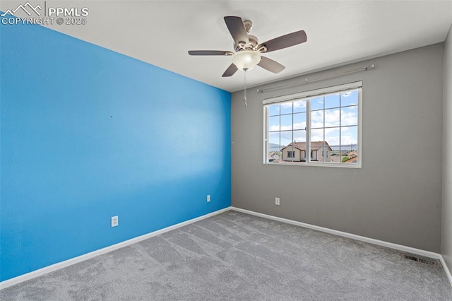 2265 Sage Grouse Ln, Colorado Springs, CO 80951 - carpeted empty room with baseboards and a ceiling fan