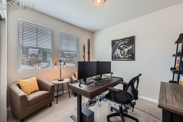 10737 Rolling Mesa Dr, Falcon, CO 80831 - carpeted home office with baseboards
