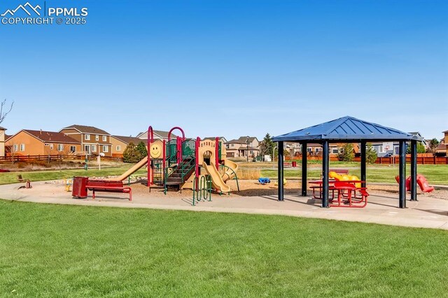 10737 Rolling Mesa Dr, Falcon, CO 80831 - community jungle gym with a yard and a gazebo