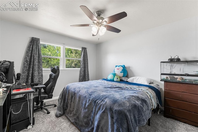 2744 Ron Ct, Colorado Springs, CO 80909 - bedroom featuring carpet floors, a desk, and ceiling fan