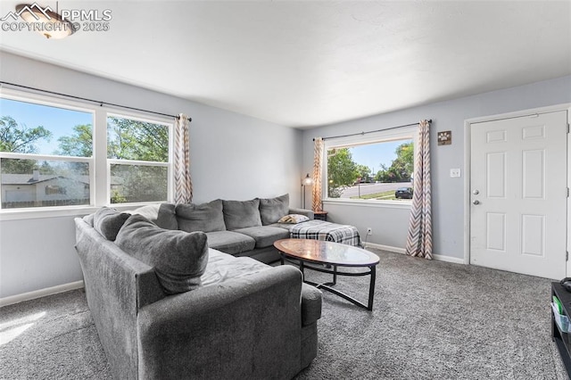 2744 Ron Ct, Colorado Springs, CO 80909 - living room with carpet flooring and baseboards