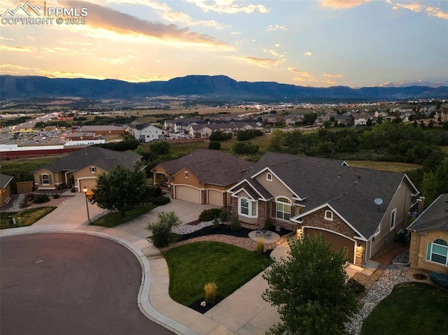 444 Pasada Way, Monument, CO 80132 - aerial view of residential area featuring mountains