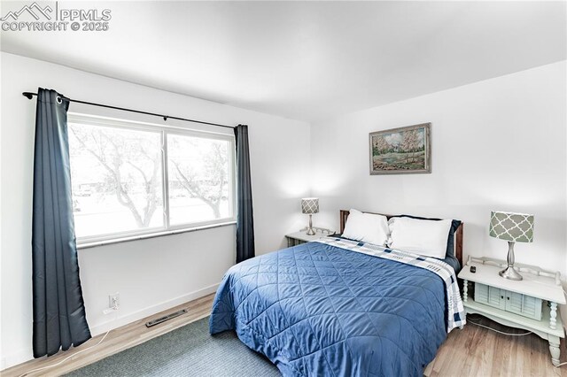 2506 Templeton Gap Rd, Colorado Springs, CO 80907 - bedroom featuring wood finished floors and baseboards