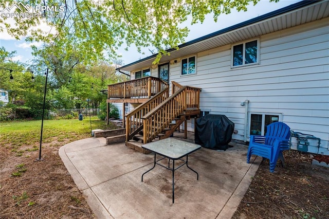 2506 Templeton Gap Rd, Colorado Springs, CO 80907 - back of property with a patio, a deck, and stairs