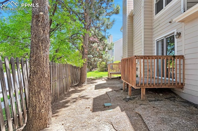 514 Shady Crest Cir, Colorado Springs, CO 80916 - view of yard with a wooden deck