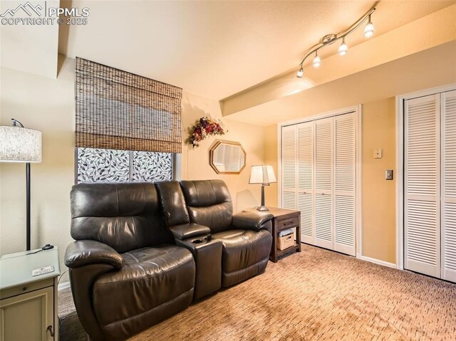 2186 Giltshire Dr, Colorado Springs, CO 80905 - living room featuring carpet flooring and baseboards