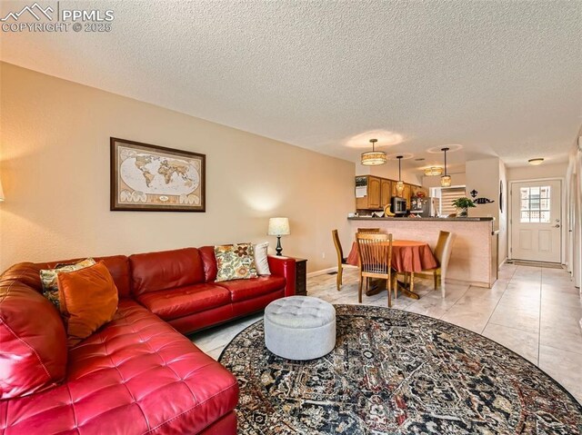 2186 Giltshire Dr, Colorado Springs, CO 80905 - living room featuring a textured ceiling