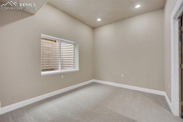 6259 Bearcat Loop, Colorado Springs, CO 80925 - carpeted empty room featuring recessed lighting and baseboards