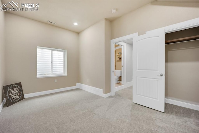 6259 Bearcat Loop, Colorado Springs, CO 80925 - unfurnished bedroom featuring carpet, baseboards, recessed lighting, and a closet