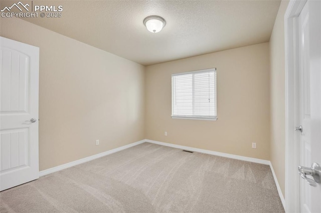 6259 Bearcat Loop, Colorado Springs, CO 80925 - unfurnished bedroom with light colored carpet, baseboards, and a textured ceiling