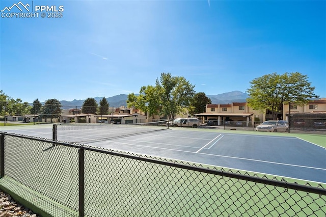 954 Fontmore Rd Unit B, Colorado Springs, CO 80904 - view of tennis court with a mountain view