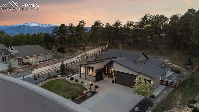 16244 Thunder Cat Way, Monument, CO 80132 - view from above of property with a mountain backdrop