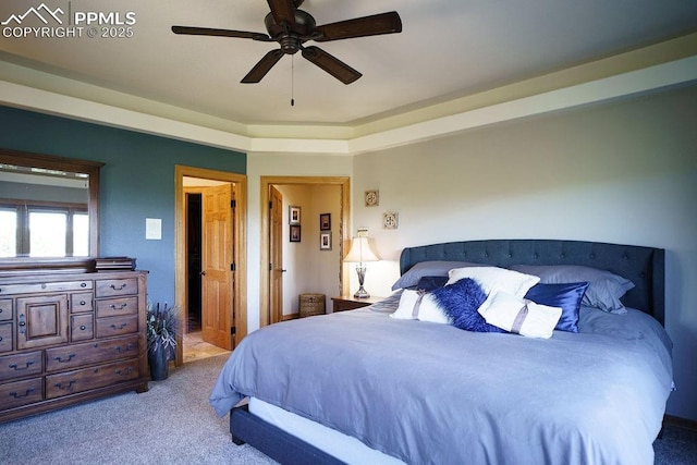 1120 Brenthaven Ct, Monument, CO 80132 - carpeted bedroom with a ceiling fan