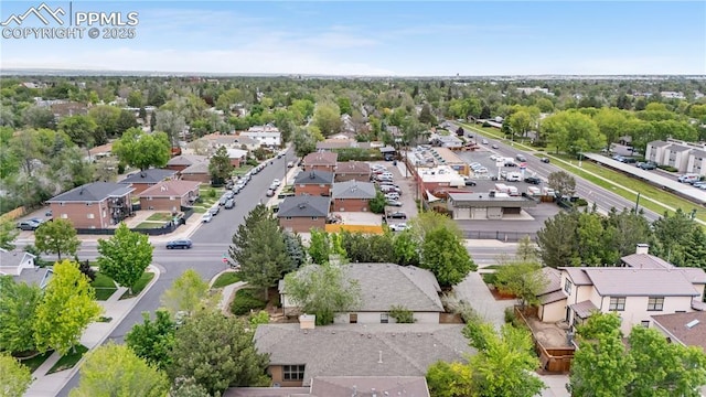 1076 Rosemary St, Denver, CO 80230 - aerial perspective of suburban area with a tree filled landscape