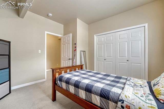 261 Saber Creek Dr, Monument, CO 80132 - bedroom featuring carpet flooring, baseboards, and a closet