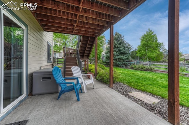 261 Saber Creek Dr, Monument, CO 80132 - view of patio with stairs